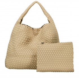 Beuteltasche Ellen mit herausnehmbarem Etui Beige