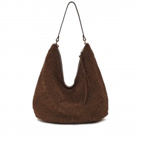 Beuteltasche Rozzano Mindy braided Suede Chocolate