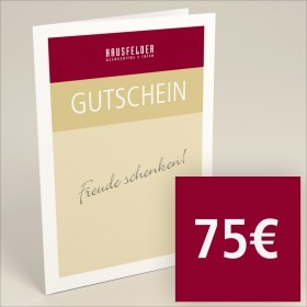 Gutschein zum selber ausdrucken Wert 75 Euro