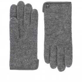 Handschuhe Damen Wolle Leder-Paspel Größe 7,5 Flanell