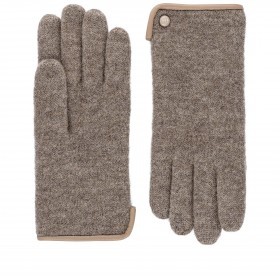 Handschuhe Damen Wolle Leder-Paspel Größe 7,5 Alpaca