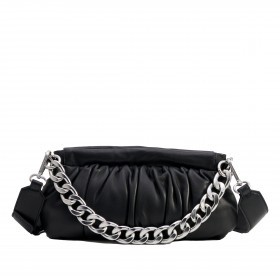 Umhängetasche / Clutch Soft Volume Ruby Silky Leather Black