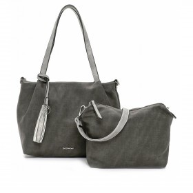 Shopper Elke Bag in Bag zweiteiliges Set Grey