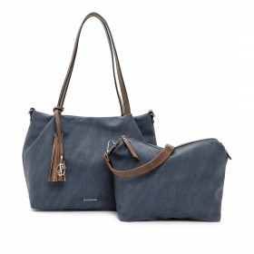 Shopper Elke Bag in Bag zweiteiliges Set Blue