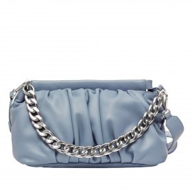 Umhängetasche / Clutch Soft Volume Lucy Silky Leather Smoky Blue