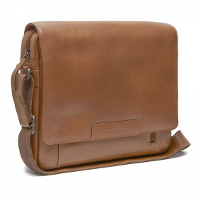 Kuriertasche Gili mit Laptopfach 14 Zoll Cognac