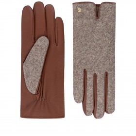 Handschuhe Grünwald für Damen Loden-Leder Größe 8 Saddle Brown