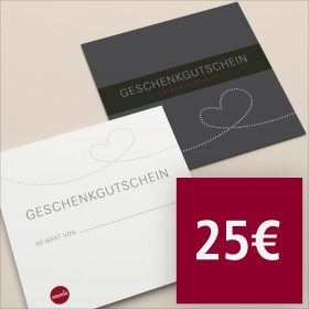 Gutschein per Post Wert 25 Euro