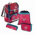 Schulranzen Light-2 Set 4-teilig Butterfly Dancer, Farbe: rot/weinrot, Marke: Step by Step, Abmessungen in cm: 29x37.5x21, Bild 1 von 8