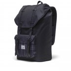 Rucksack Little America einfarbig Volumen 23 Liter Black Grayscale Plaid, Farbe: bunt, Marke: Herschel, EAN: 0828432560462, Abmessungen in cm: 28.56x49.9x17.78, Bild 2 von 5