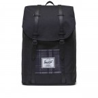 Rucksack Retreat einfarbig Volumen 18 Liter Black Grayscale Plaid, Farbe: bunt, Marke: Herschel, EAN: 0828432560325, Abmessungen in cm: 34x46x12, Bild 1 von 5