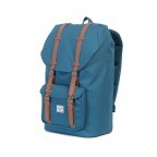 Rucksack Little America Volumen 23 Liter Indian Teal Tan, Farbe: blau/petrol, Marke: Herschel, EAN: 0828432100972, Abmessungen in cm: 28x50x17, Bild 2 von 4