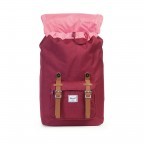 Rucksack Little America Medium Volumen 14 Liter Winetasting Crosshatch, Farbe: rot/weinrot, Marke: Herschel, EAN: 0828432109272, Abmessungen in cm: 28x43x12, Bild 3 von 5