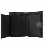 Geldbörse Langley 078 mit RFID-Schutz Schwarz, Farbe: schwarz, Marke: Flanigan, EAN: 4066727001887, Abmessungen in cm: 13.3x9.6x2.5, Bild 4 von 5