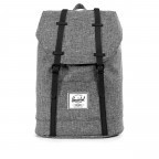 Rucksack Retreat Rubber Straps Volumen 18 Liter Raven Crosshatch Black Rubber, Farbe: grau, Marke: Herschel, EAN: 0828432123032, Abmessungen in cm: 34x46x12, Bild 1 von 5