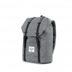 Rucksack Retreat Rubber Straps Volumen 18 Liter Raven Crosshatch Black Rubber, Farbe: grau, Marke: Herschel, EAN: 0828432092314, Abmessungen in cm: 34x46x12, Bild 3 von 5