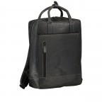 Rucksack Huntsville Horacio mit Laptopfach 14 Zoll Schwarz, Farbe: schwarz, Marke: Hausfelder Manufaktur, EAN: 4065646012400, Abmessungen in cm: 30x40x11, Bild 2 von 6