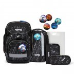 Schulranzen Pack Glow Set 6-teilig Super Reflektbär, Farbe: schwarz, Marke: Ergobag, EAN: 4057081176915, Abmessungen in cm: 28x40x25, Bild 1 von 7