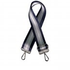 Schulterriemen Stripe Metallic Silberkarabiner Dunkelblau, Farbe: blau/petrol, Marke: Hausfelder Manufaktur, EAN: 4065646018594, Bild 1 von 2