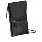 Brustbeutel / Gürteltasche Nappa Schwarz, Farbe: schwarz, Marke: Hausfelder Manufaktur, EAN: 4065646011892, Abmessungen in cm: 12x16.5x1, Bild 2 von 4