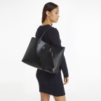 Handtasche Iconic Tote Solid Black, Farbe: schwarz, Marke: Tommy Hilfiger, EAN: 8720642494266, Abmessungen in cm: 42x31.5x14, Bild 4 von 6