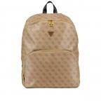 Rucksack Vezzola Smart Backpack 4g-logo mit Laptopfach 14 Zoll Beige Brown, Farbe: braun, Marke: Guess, EAN: 7621701037770, Abmessungen in cm: 30x43x15, Bild 1 von 6
