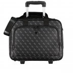 Pilotenkoffer Vezzola 4G-Logo mit USB-Anschluss für Powerbank Dark Black, Farbe: schwarz, Marke: Guess, EAN: 7621701507600, Abmessungen in cm: 42x35x19, Bild 1 von 10