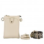 Umhängetasche / Handytasche mit austauschbaren Riemen und Goldfittings Beige, Farbe: beige, Marke: Hausfelder Manufaktur, EAN: 4065646013957, Abmessungen in cm: 14.5x20.5x1, Bild 1 von 6