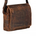 Kuriertasche Huntsville Habib mit Laptopfach Natur, Farbe: cognac, Marke: Hausfelder Manufaktur, EAN: 4065646013544, Abmessungen in cm: 33x30x11, Bild 2 von 6