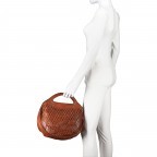 Handtasche Malibu Traccolina Tonda Cognac, Farbe: cognac, Marke: Campomaggi, EAN: 8059389004699, Abmessungen in cm: 35x26x12, Bild 4 von 7