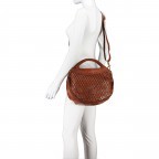 Handtasche Malibu Traccolina Tonda Cognac, Farbe: cognac, Marke: Campomaggi, EAN: 8059389004699, Abmessungen in cm: 35x26x12, Bild 6 von 7