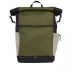 Rucksack Urban Essential Rolltop Backpack mit Laptopfach 15 Zoll Mentor Green, Farbe: grün/oliv, Marke: Tommy Hilfiger, EAN: 8720643576015, Abmessungen in cm: 30x47x13, Bild 1 von 4