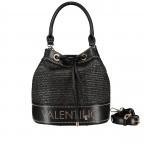 Beuteltasche Raffia Float Nero, Farbe: schwarz, Marke: Valentino Bags, EAN: 8058043928326, Abmessungen in cm: 28x26x19, Bild 1 von 7