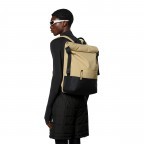 Rucksack Trail Rolltop Backpack mit Laptopfach 15 Zoll Sand, Farbe: beige, Marke: Rains, EAN: 5711747537586, Abmessungen in cm: 36x47x13, Bild 3 von 6