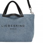 Tasche Canvas Aurora Shopper XS Blue, Farbe: blau/petrol, Marke: Liebeskind Berlin, EAN: 4099593076673, Abmessungen in cm: 23x17.5x12.5, Bild 5 von 5