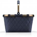 Einkaufskorb Carrybag Rhombus Midnight Gold Frame, Farbe: blau/petrol, Marke: Reisenthel, EAN: 4012013733109, Abmessungen in cm: 48x29x28, Bild 2 von 5