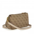 Umhängetasche Noelle Double Pouch Crossbody S Latte Logo, Farbe: beige, Marke: Guess, EAN: 0190231710691, Abmessungen in cm: 24x14x4, Bild 2 von 7
