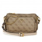 Umhängetasche Noelle Double Pouch Crossbody S Latte Logo, Farbe: beige, Marke: Guess, EAN: 0190231710691, Abmessungen in cm: 24x14x4, Bild 1 von 7