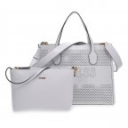 Handtasche Katey Perforation White, Farbe: weiß, Marke: Guess, EAN: 0190231702382, Abmessungen in cm: 34x26.5x13.5, Bild 1 von 3