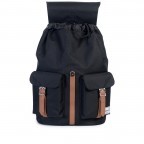 Rucksack Dawson Volumen 20,5 Liter Black Tan Synthetic Leather, Farbe: schwarz, Marke: Herschel, EAN: 0828432082667, Abmessungen in cm: 33x40x15, Bild 3 von 4