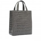 Handtasche Paper Bag Tote S Waxy Kroko Rock, Farbe: grau, Marke: Liebeskind Berlin, EAN: 4099593109814, Abmessungen in cm: 22x25x12, Bild 2 von 5