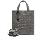 Handtasche Paper Bag Tote S Waxy Kroko Rock, Farbe: grau, Marke: Liebeskind Berlin, EAN: 4099593109814, Abmessungen in cm: 22x25x12, Bild 1 von 5