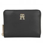 Geldbörse Iconic Medium Wallet with Zip Around Black, Farbe: schwarz, Marke: Tommy Hilfiger, EAN: 8720644244906, Abmessungen in cm: 13x10x2.5, Bild 1 von 3