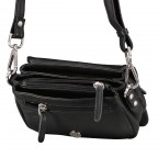 Umhängetasche Black, Farbe: schwarz, Marke: Hausfelder Manufaktur, EAN: 4065646015197, Abmessungen in cm: 18x16x7, Bild 6 von 6