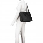 Handtasche Black, Farbe: schwarz, Marke: Hausfelder Manufaktur, EAN: 4065646015173, Abmessungen in cm: 33x26x11, Bild 6 von 7