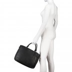 Handtasche Black, Farbe: schwarz, Marke: Hausfelder Manufaktur, EAN: 4065646015173, Abmessungen in cm: 33x26x11, Bild 4 von 7