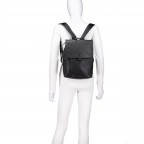 Rucksack Nappa Schwarz, Farbe: schwarz, Marke: Hausfelder Manufaktur, EAN: 4065646014251, Abmessungen in cm: 24.5x31x9.5, Bild 5 von 6