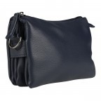Umhängetasche Larissa F41-1313 mit zwei Schulterriemen Navy, Farbe: blau/petrol, Marke: Flanigan, EAN: 4066727002471, Abmessungen in cm: 18.5x13x7, Bild 2 von 7