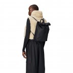 Rucksack Rolltop Mini Black, Farbe: schwarz, Marke: Rains, EAN: 5711747561093, Abmessungen in cm: 28x38x12, Bild 4 von 4