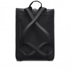 Rucksack Rolltop Mini Black, Farbe: schwarz, Marke: Rains, EAN: 5711747561093, Abmessungen in cm: 28x38x12, Bild 2 von 4